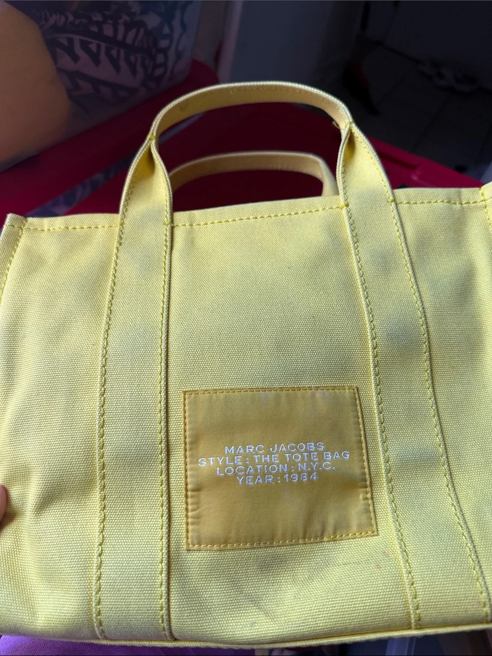 Marc Jacobs Yellow Canvas Tote used